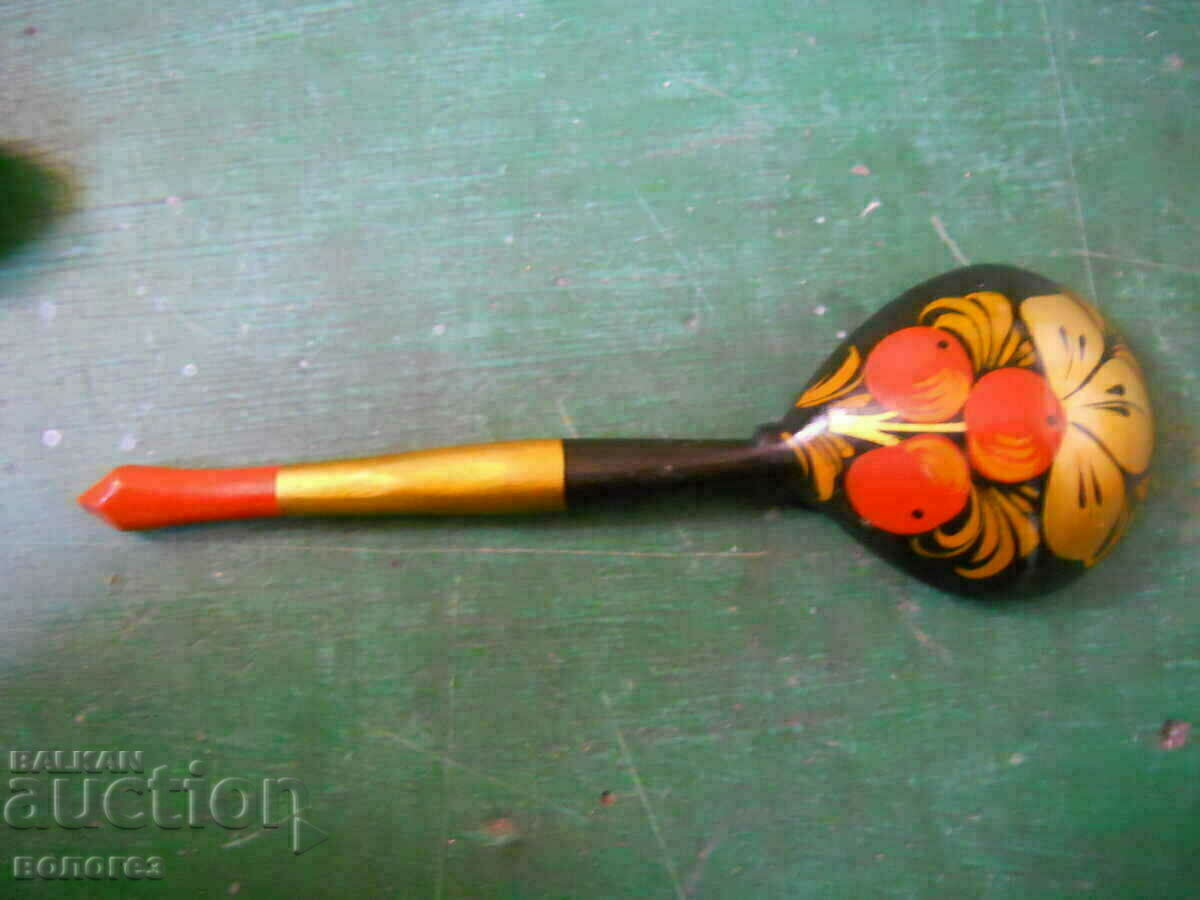 wooden spoon "hokhloma" - USSR (hand painted)