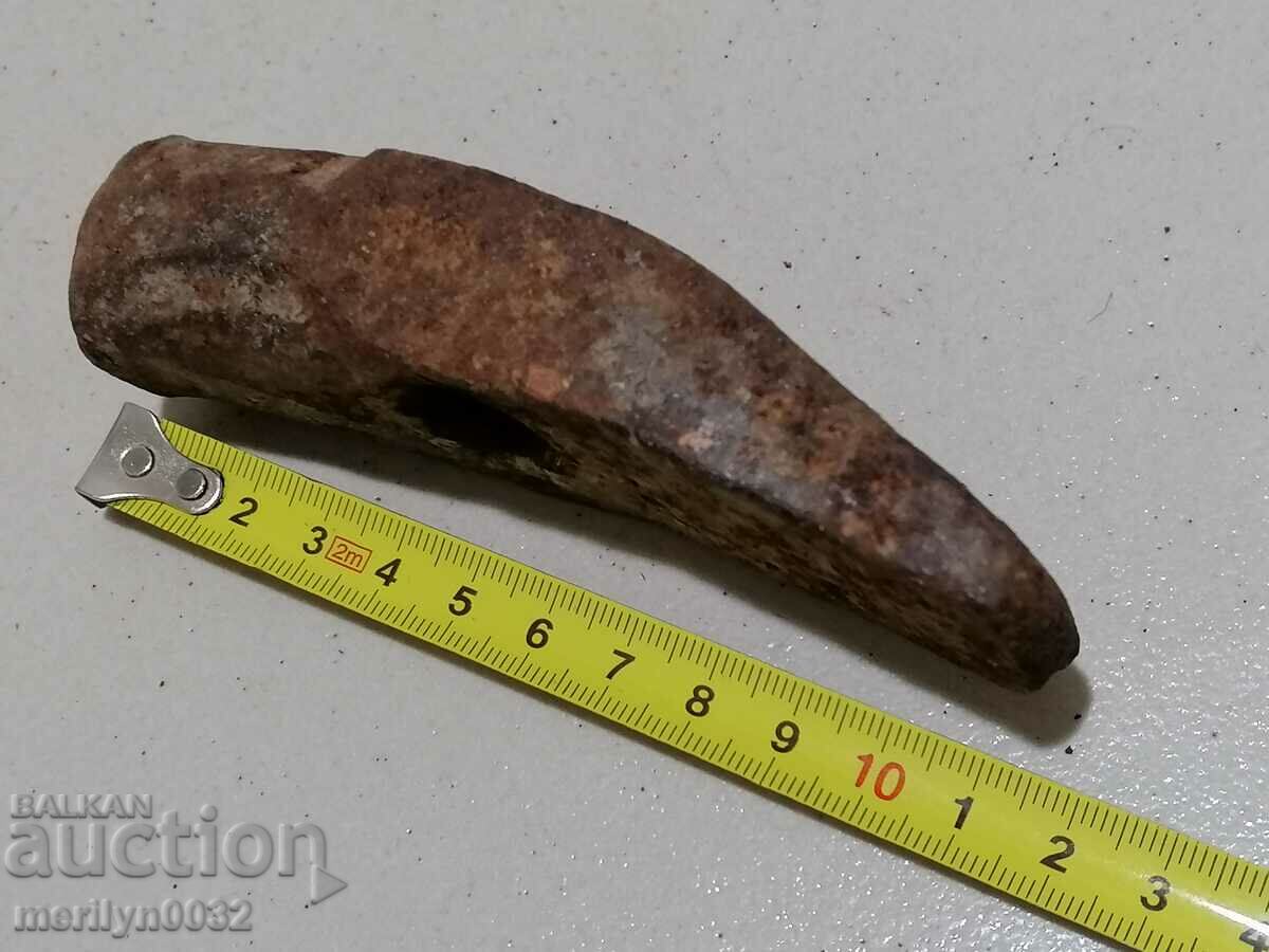 Very old stone hammer over 100 years old, wrought iron - 5 Very old stone hammer over 100 years old, wrought iron - 5