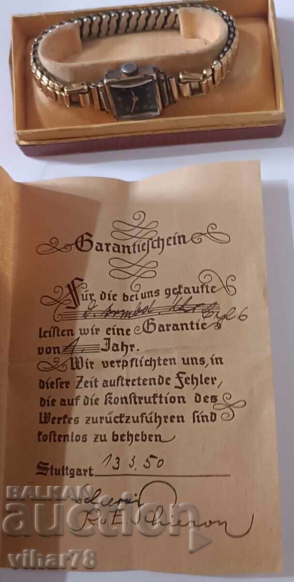 German gold plated 20 micron ladies watch with box and guarantees with price 199.99 BGN | € 102.25 German gold plated 20 micron ladies watch with box and guarantees with price 199.99 BGN | € 102.25