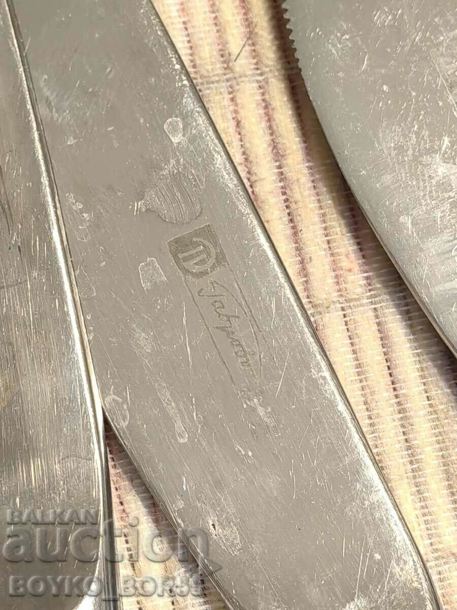 Six BG Soc Knife with Saw Factory Petko Denev Gabrovo 1980s with price 67.00 BGN | € 34.26 Six BG Soc Knife with Saw Factory Petko Denev Gabrovo 1980s with price 67.00 BGN | € 34.26