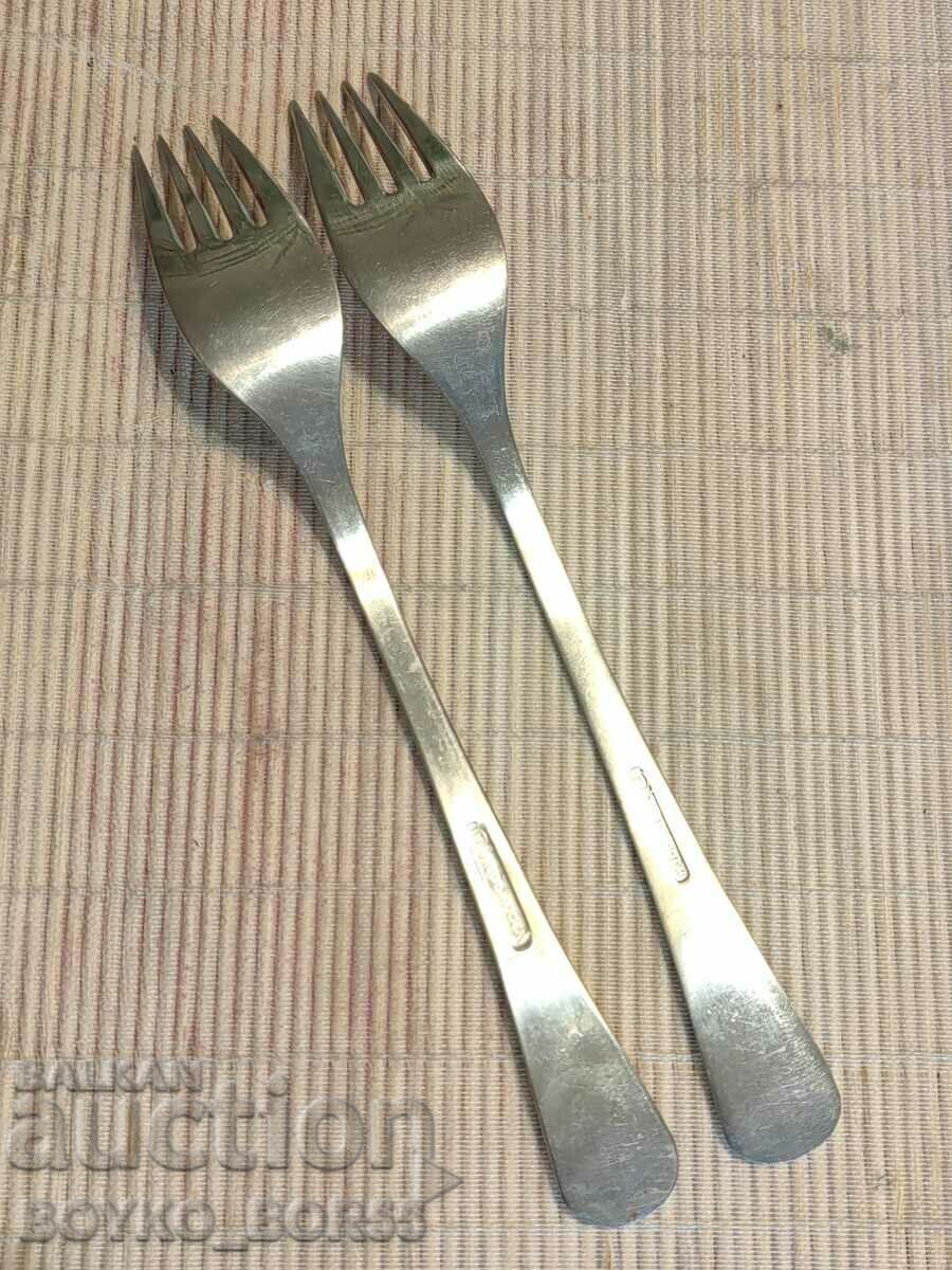 Auction Two BG Soc Forks of Zavod Petko Denev Gabrovo 1980s Auction Two BG Soc Forks of Zavod Petko Denev Gabrovo 1980s