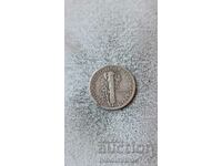 USA 10 cents 1920 Silver
