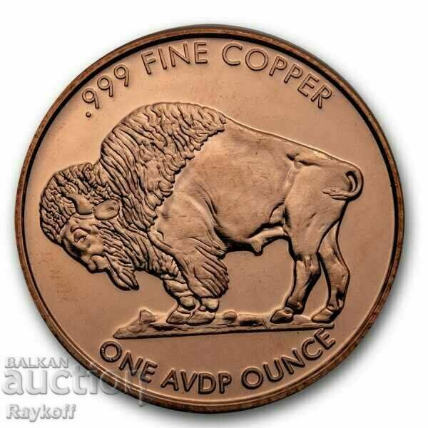 1oz Buffalo 999 Copper round