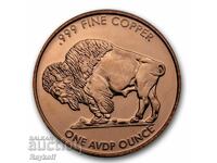 1oz Buffalo 999 Copper round