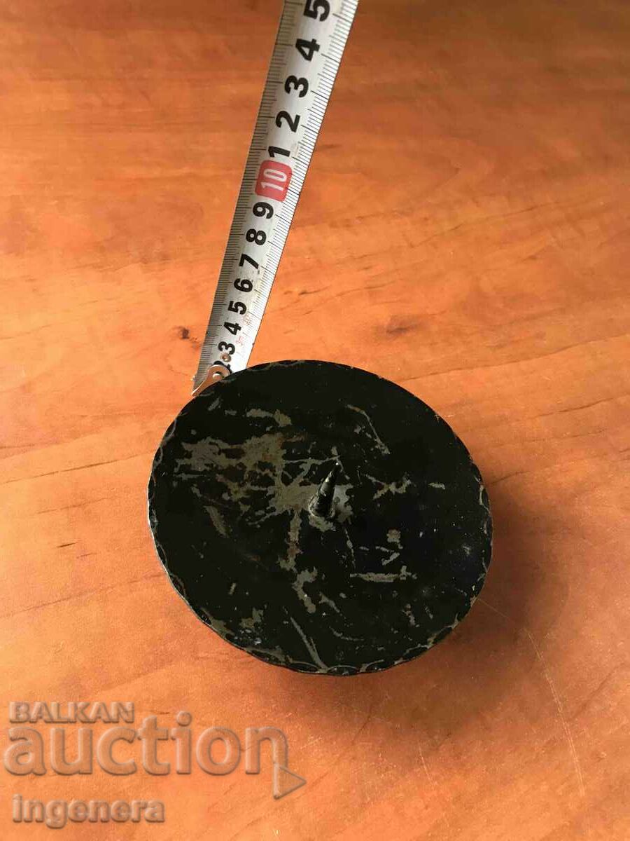 CANDLESTICK WROUGHT IRON METAL OLD - 5