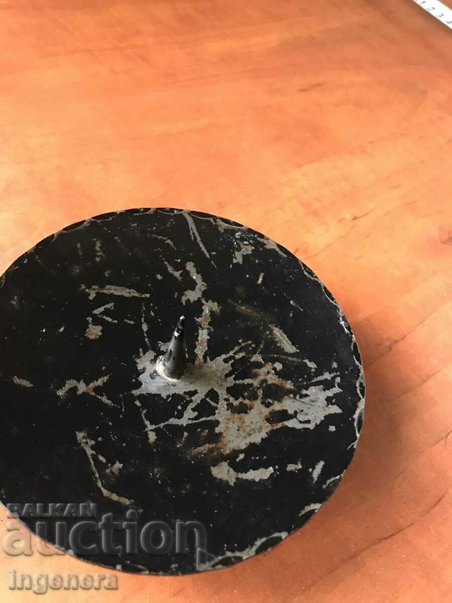 CANDLESTICK WROUGHT IRON METAL OLD - 6