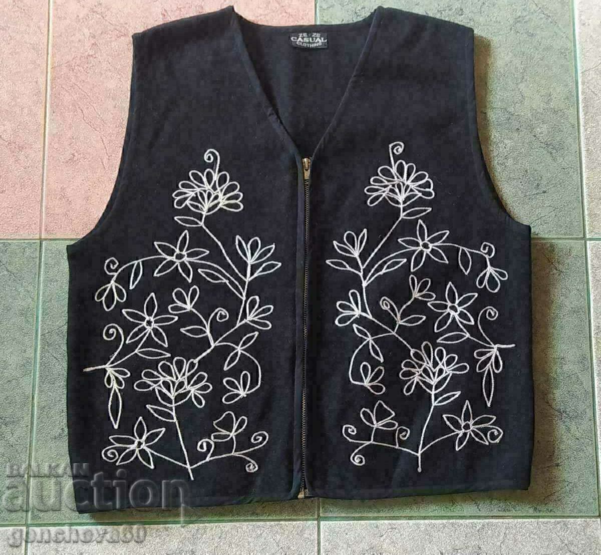 Corset din lana ETHNO cu broderie pentru costum - 5