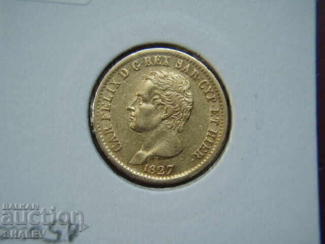 20 λιρέτες 1827 L Σαρδηνία /2/ - AU (χρυσός) - 5