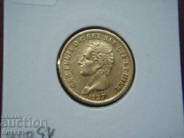 20 Lire 1827 L Sardinia /2/ - AU (gold) - 7 20 Lire 1827 L Sardinia /2/ - AU (gold) - 7