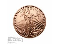 Moneda de cupru de 1 oz - St Gaudens Walking Liberty