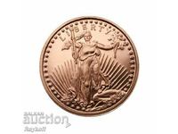 1 oz медна монета - St Gaudens Walking Liberty