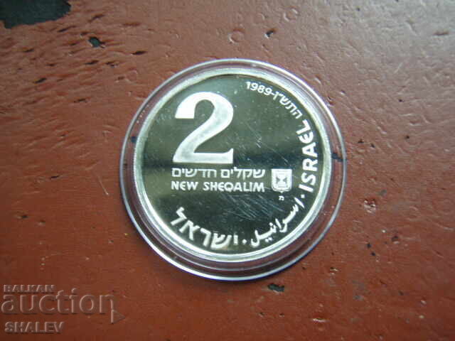 Licitație 2 Șekeli noi 1989 Israel "Hanukka Lampă Persană" - Proof