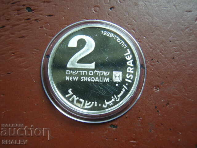 Livrarea 2 Șekeli noi 1989 Israel "Hanukka Lampă Persană" - Proof