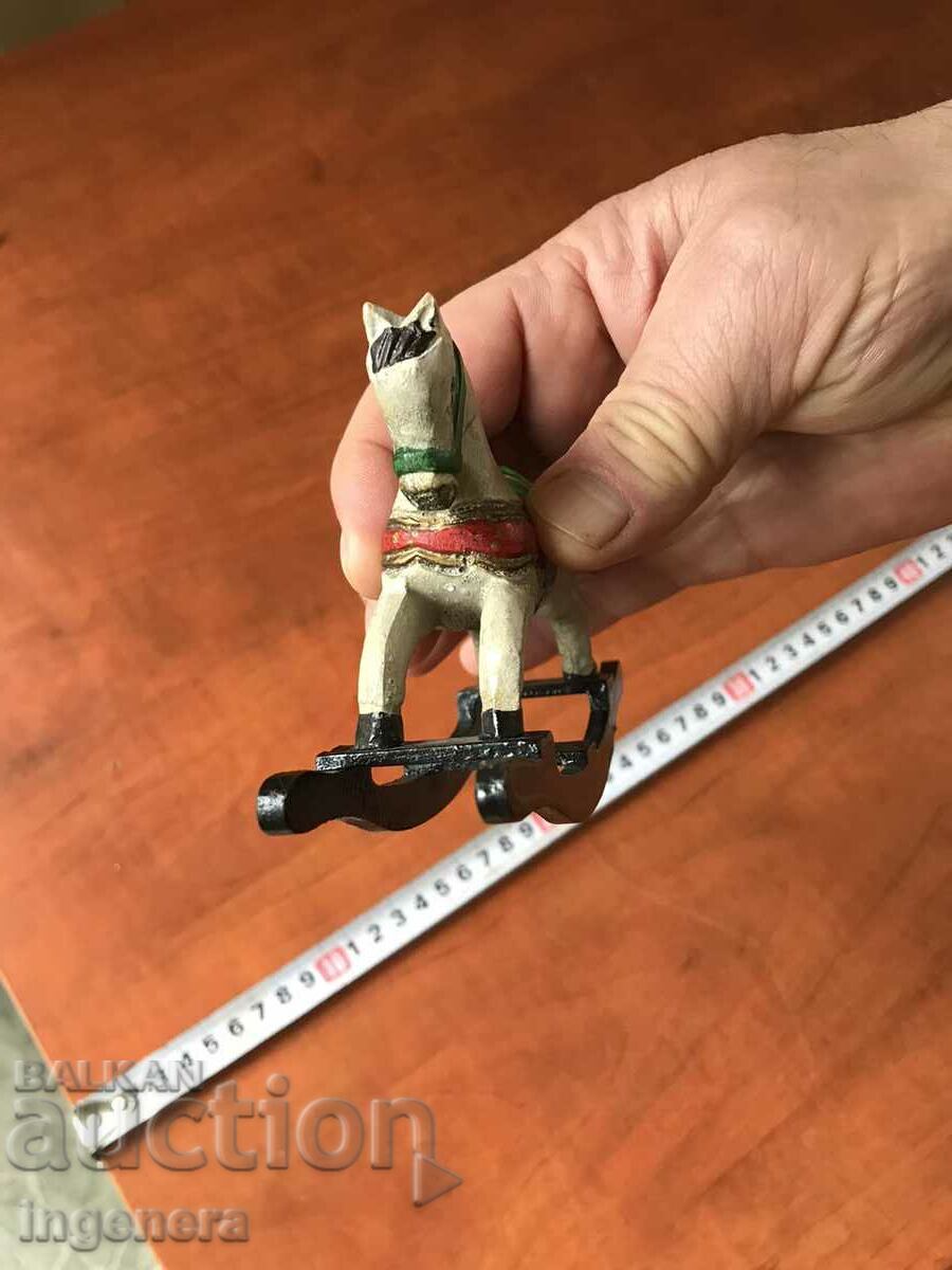 Auction  HORSE SOUVENIR TOY WOODEN ROCKING HORSE-ANTIQUE