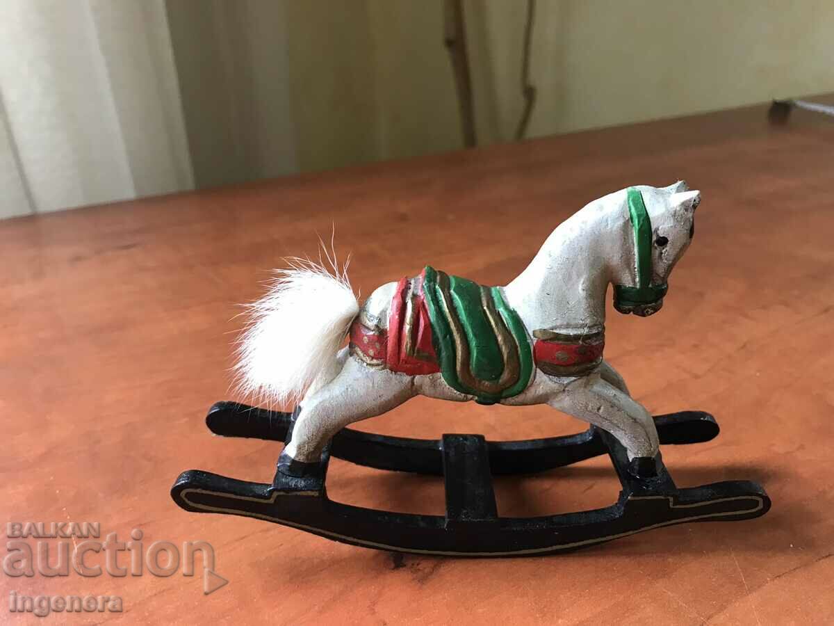HORSE SOUVENIR TOY WOODEN ROCKING HORSE-ANTIQUE - 5