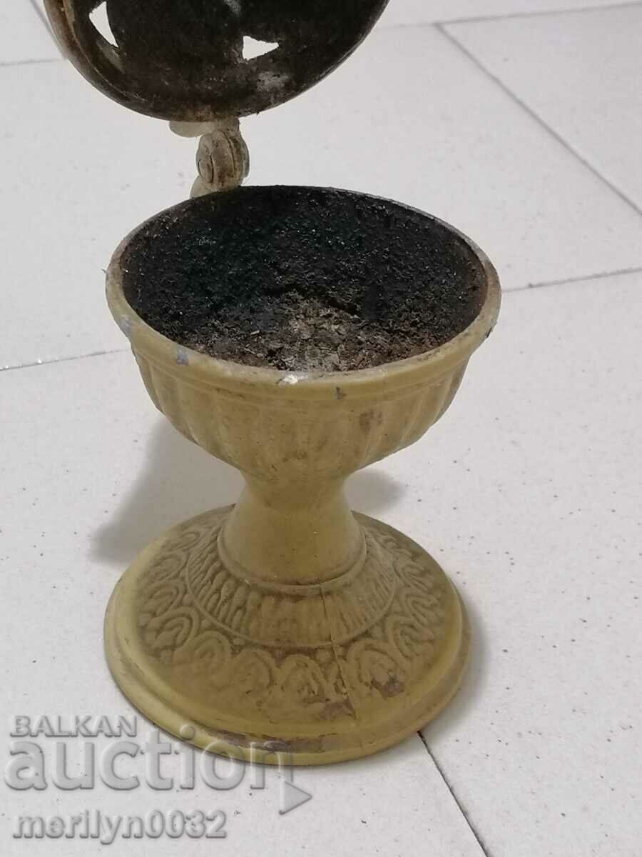 Old home candlestick for attaching incense cross, lamp - 6 Old home candlestick for attaching incense cross, lamp - 6