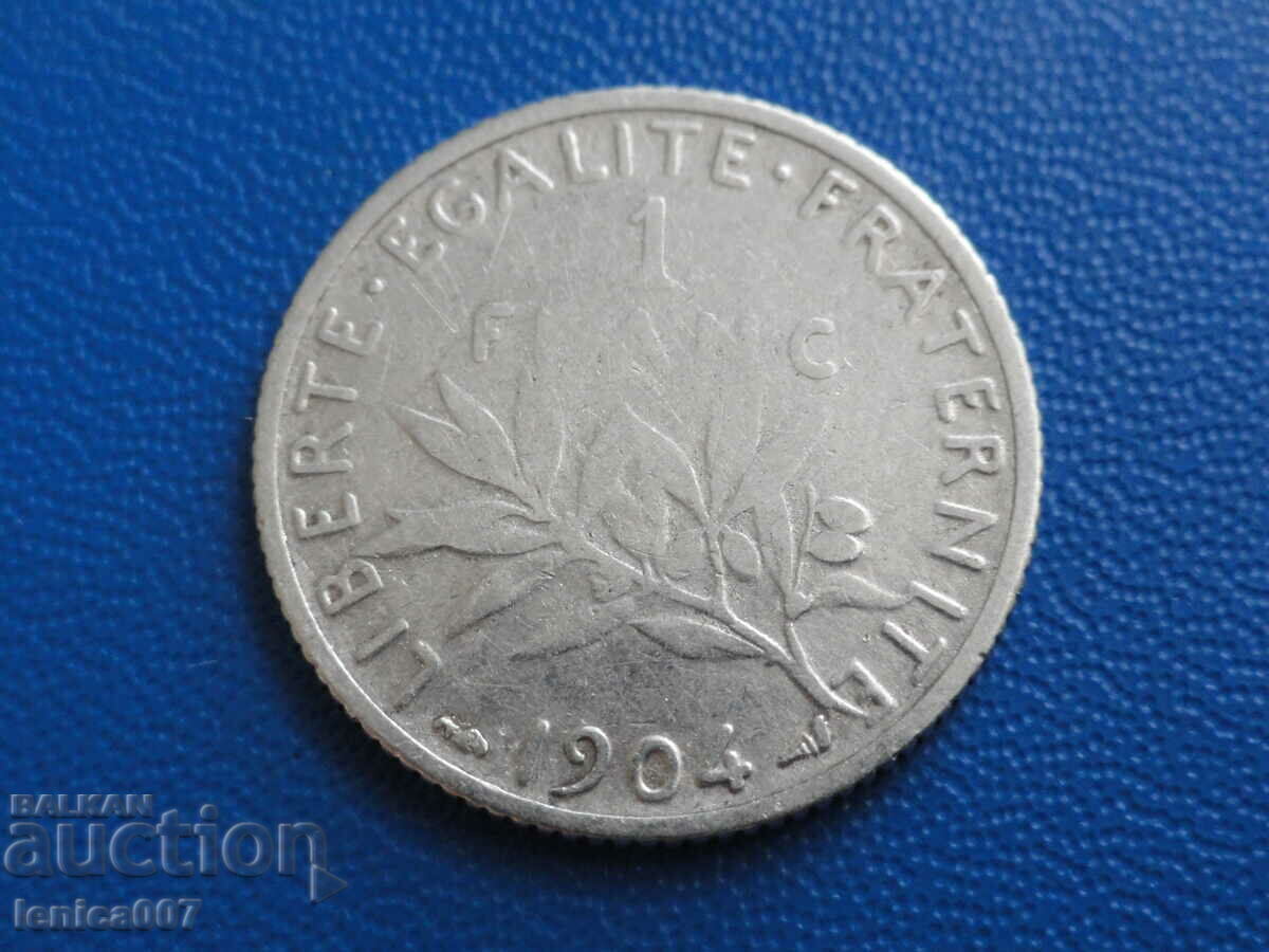 Auction France 1904 - 1 franc Auction France 1904 - 1 franc