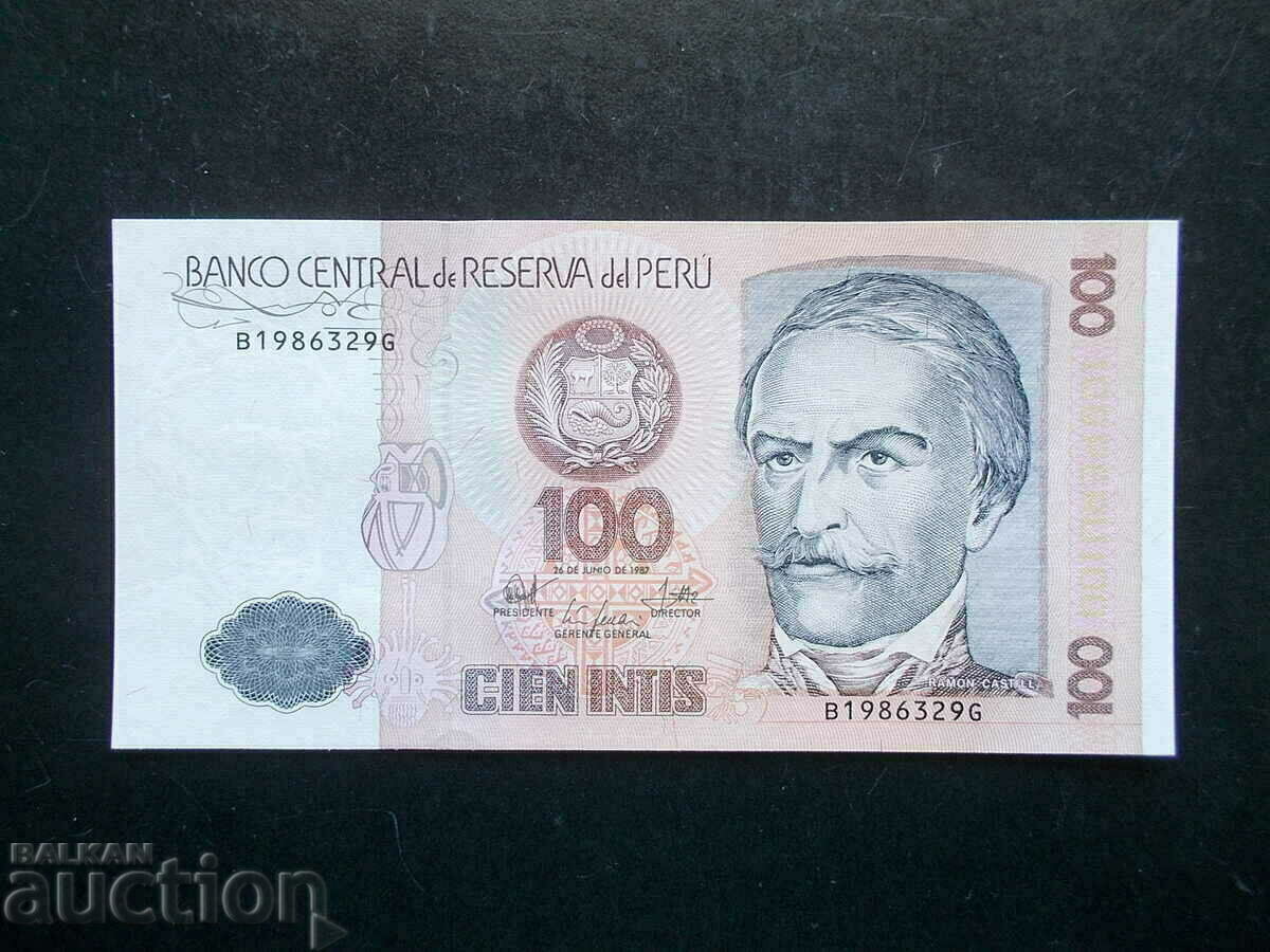 PERU, 100 ints, 1987, UNC