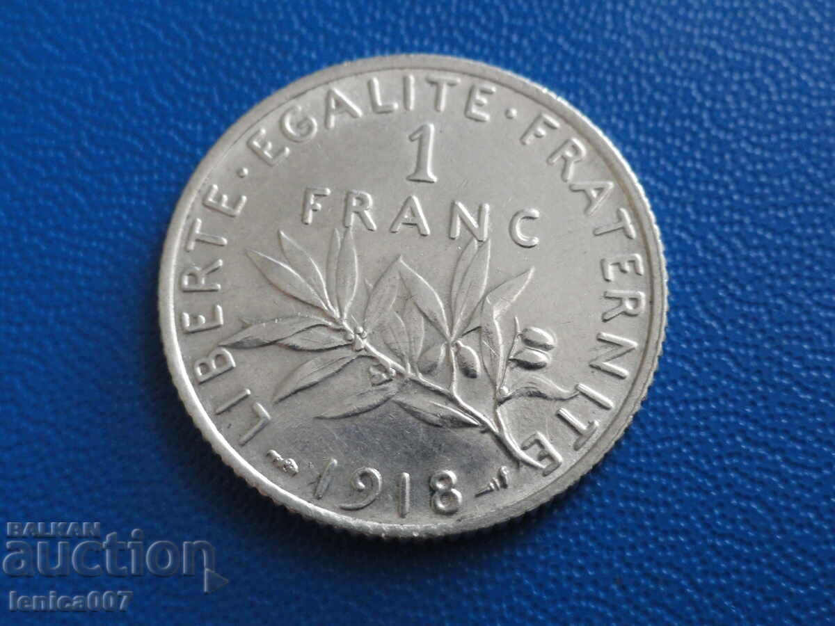 Франция 1918г. - 1 франк