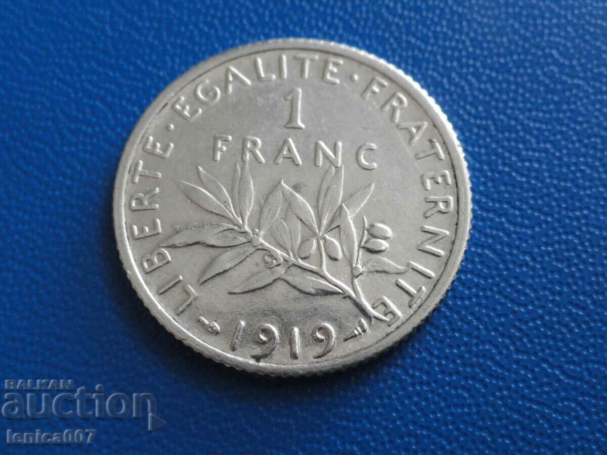 Auction France 1919 - 1 franc Auction France 1919 - 1 franc