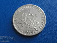Франция 1919г. - 1 франк