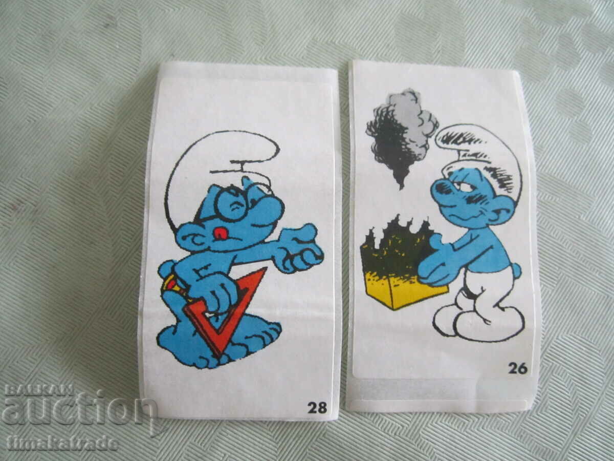 Lot of pictures of Smurf chewing gum - 11 series