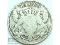 Баден 6 кройцера 1841  Германия сребро