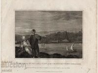 1804 - GRAVURA - Vedere a Palatului Sultanului - ORIGINAL