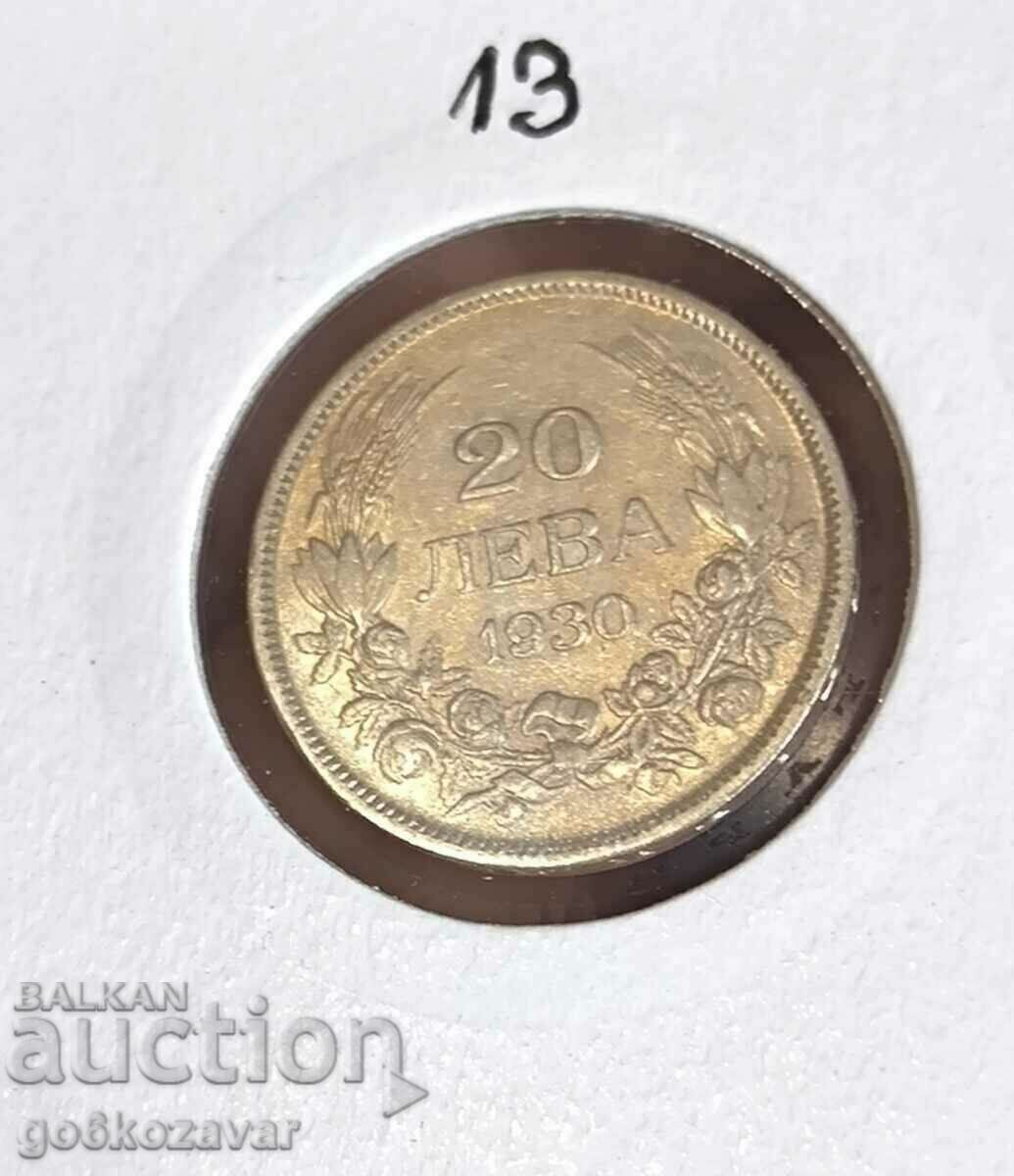 Bulgaria 20 BGN 1930 Silver!