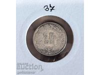 Швейцария 1/2 франка 1921г Сребро !