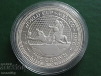 Isle of Man 1996 - 1 crown "XIII SF Mexico '86"