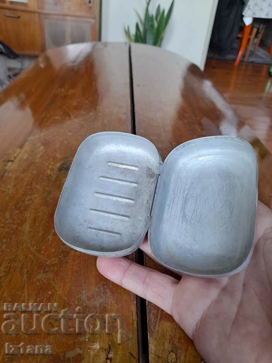 Old aluminum soap dish - 5 Old aluminum soap dish - 5