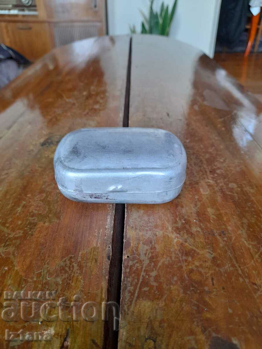 Old aluminum soap dish