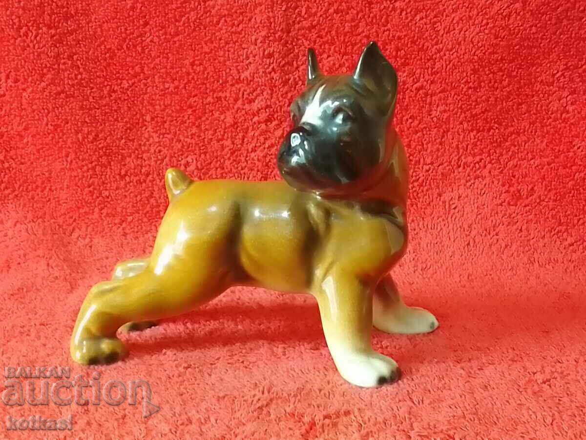 Old porcelain Boxer Dog Figure marked Germany with price 55.50 BGN | € 28.38 Old porcelain Boxer Dog Figure marked Germany with price 55.50 BGN | € 28.38