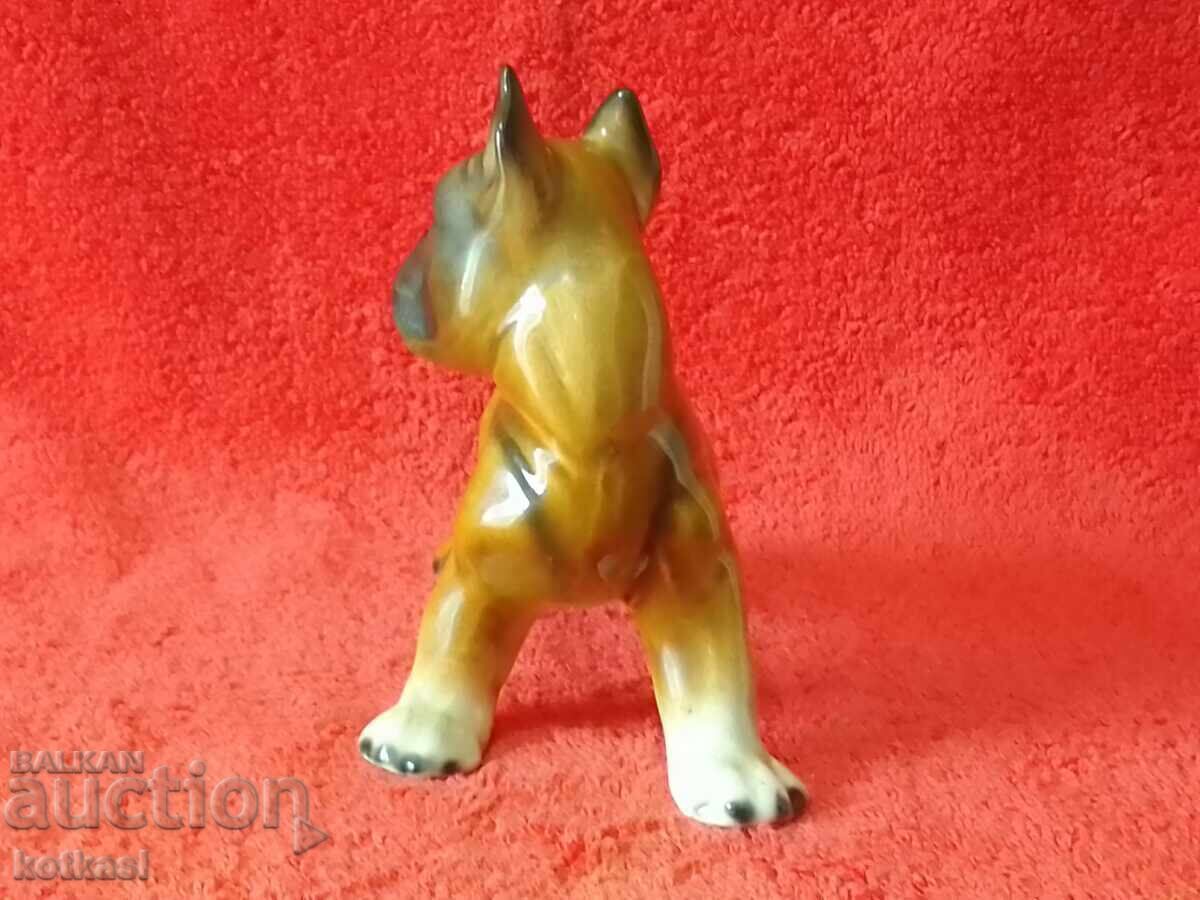 Auction Old porcelain Boxer Dog Figure marked Germany Auction Old porcelain Boxer Dog Figure marked Germany