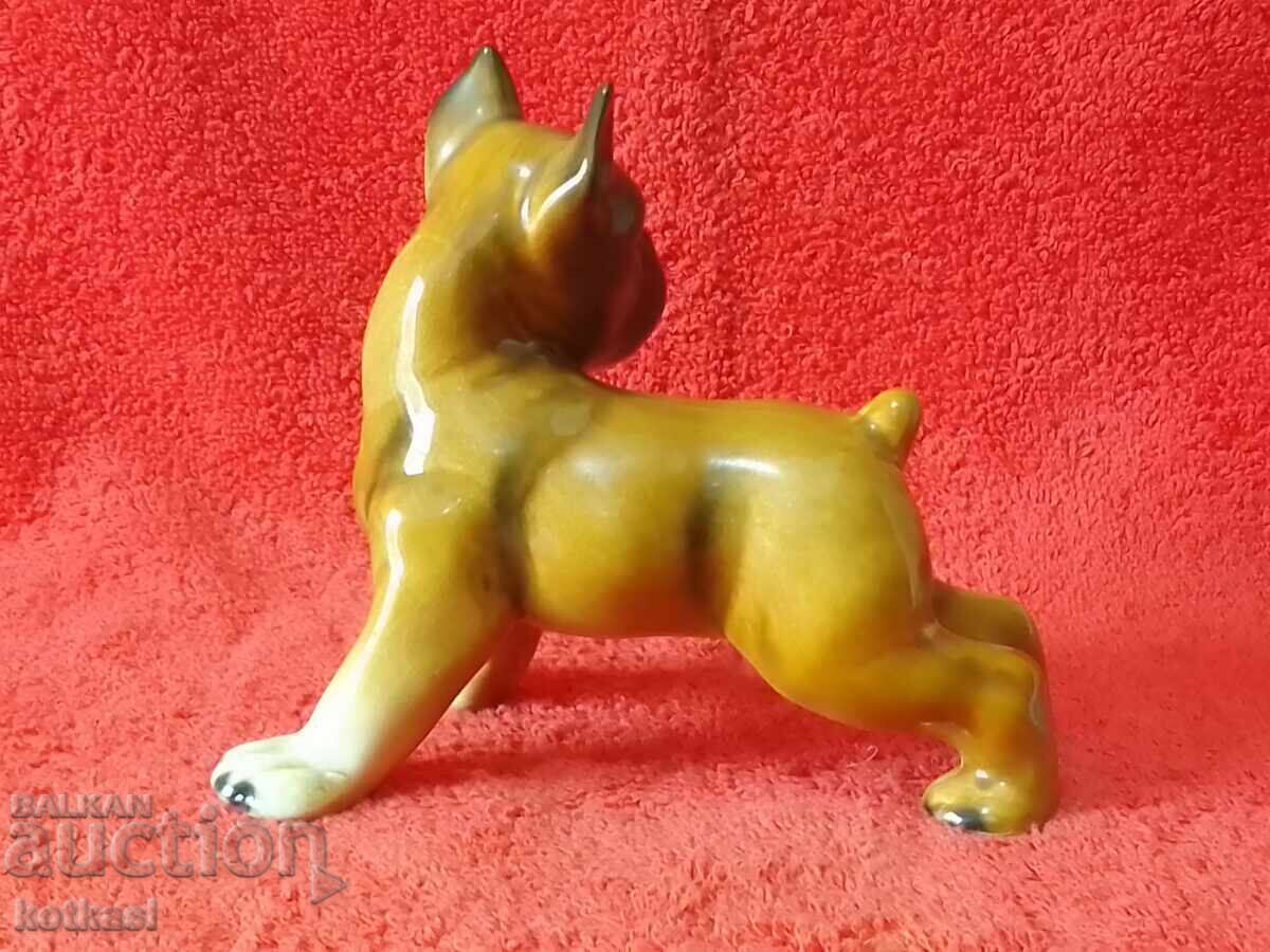 Delivery of Old porcelain Boxer Dog Figure marked Germany Delivery of Old porcelain Boxer Dog Figure marked Germany