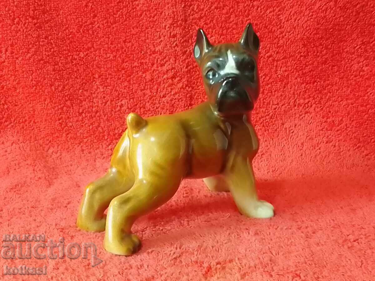Old porcelain Boxer Dog Figure marked Germany Old porcelain Boxer Dog Figure marked Germany