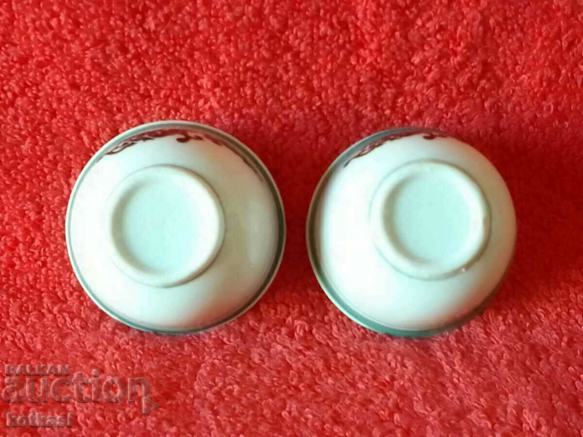 Lot of two old small cups porcelain cups Dragon - 5 Lot of two old small cups porcelain cups Dragon - 5