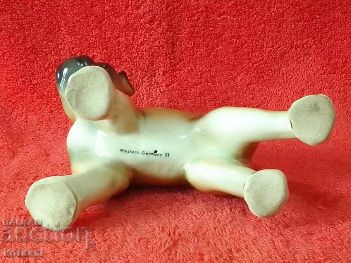 Old porcelain Boxer Dog Figure marked Germany - 6 Old porcelain Boxer Dog Figure marked Germany - 6