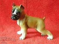 Old porcelain Boxer Dog Figure marked Germany