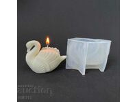 Silicone mold Swan for candle soap fondant cake decoration