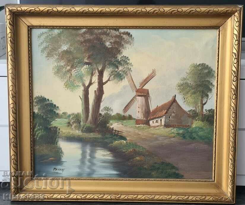 Beautiful Old Painting Signed.