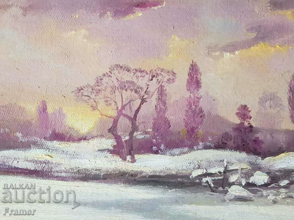 Auction  Mitko Dimitrov Winter near Iskara 2003. oil paints