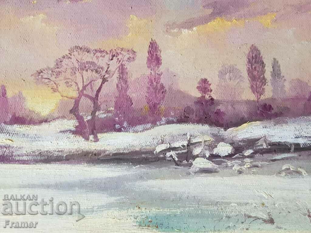 Mitko Dimitrov Winter near Iskara 2003. oil paints - 5