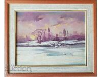 Mitko Dimitrov Iarnă lângă Iskara 2003. vopsele de ulei