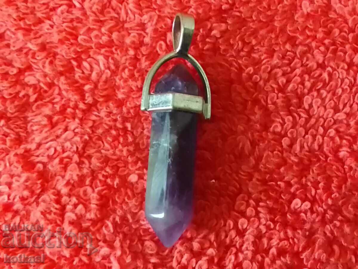 Δημοπρασία Κρεμαστό κόσμημα ημιπολύτιμου λίθου Αμέθυστος Δημοπρασία Κρεμαστό κόσμημα ημιπολύτιμου λίθου Αμέθυστος