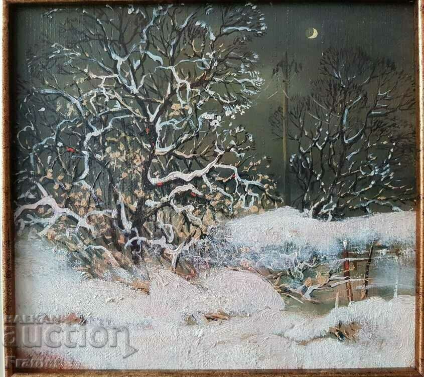 Mitko Dimitrov Evening 1990s oil paints with price 580.00 BGN | € 296.55 Mitko Dimitrov Evening 1990s oil paints with price 580.00 BGN | € 296.55