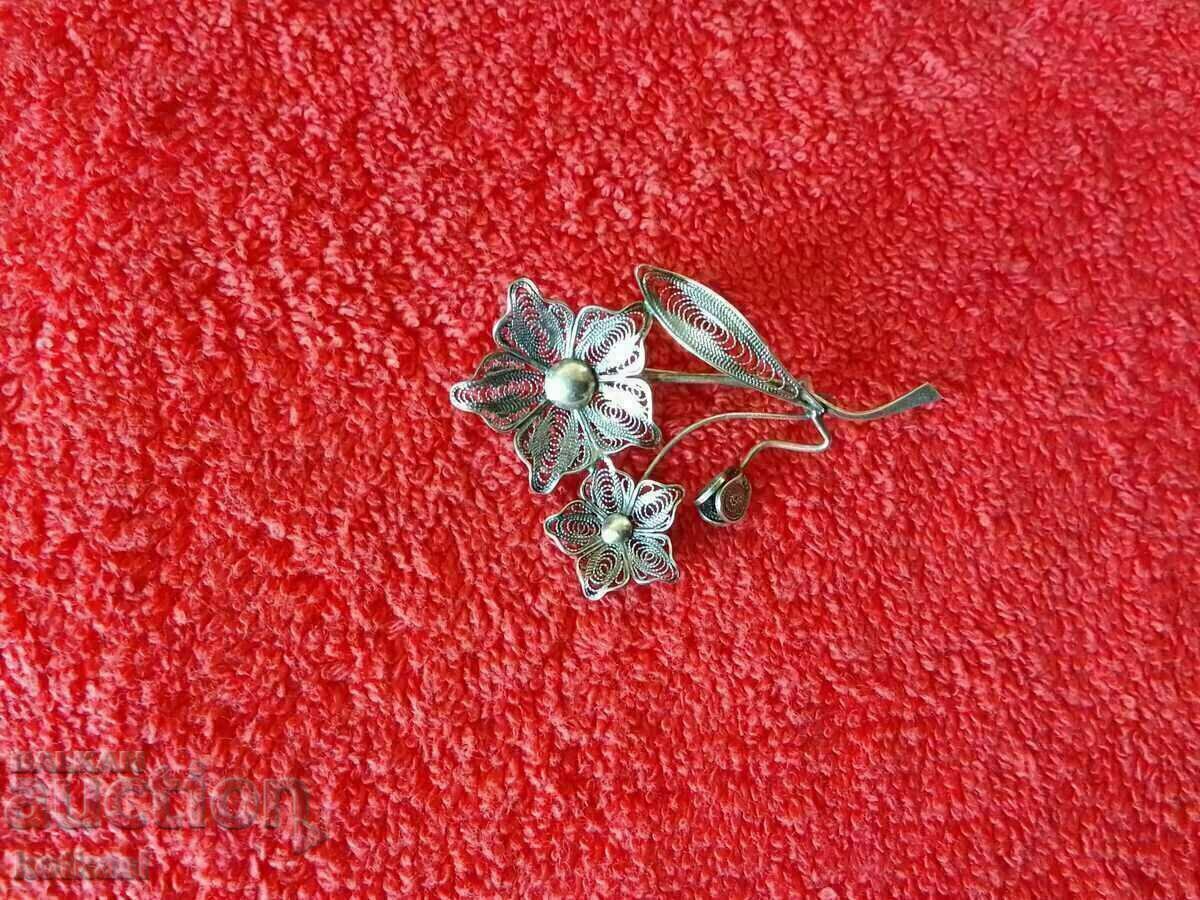 Old Silver 925 Filigree Brooch - 5 Old Silver 925 Filigree Brooch - 5