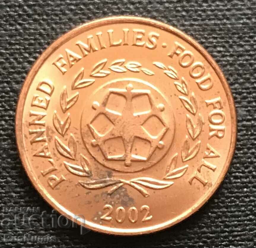 Tonga. 2 senites 2002 UNC. with price 3.50 BGN | € 1.79