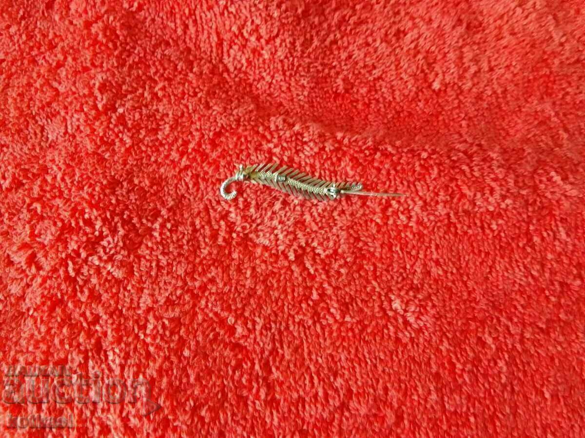 Old Silver 835 Quill Pen Brooch - 5 Old Silver 835 Quill Pen Brooch - 5
